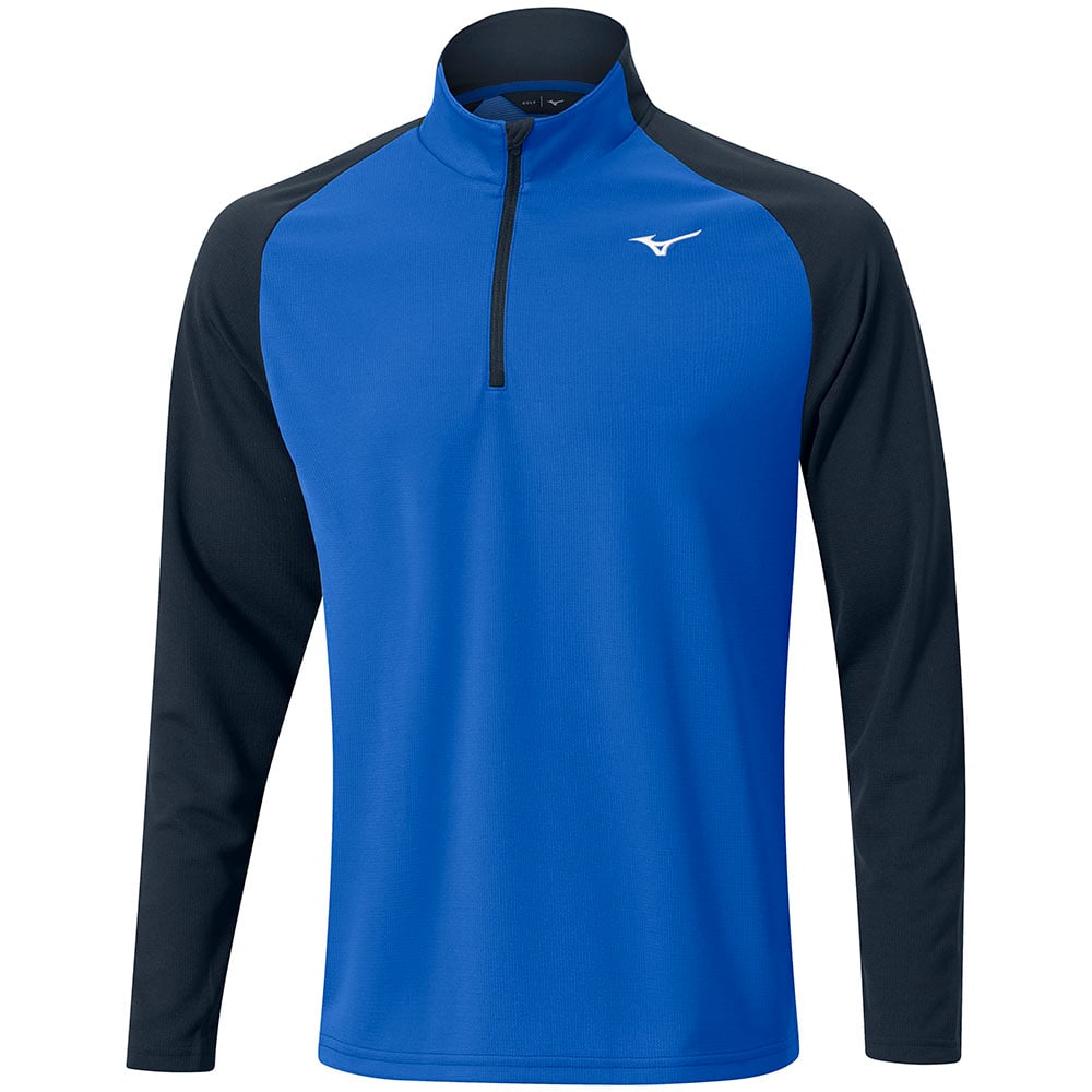 Mizuno Winter Breeze Bloc 1 4 Zip Pullover Blue