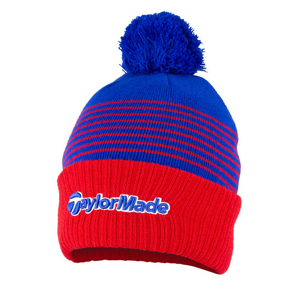 TaylorMade Bobble Beanie - Red/Royal/White
