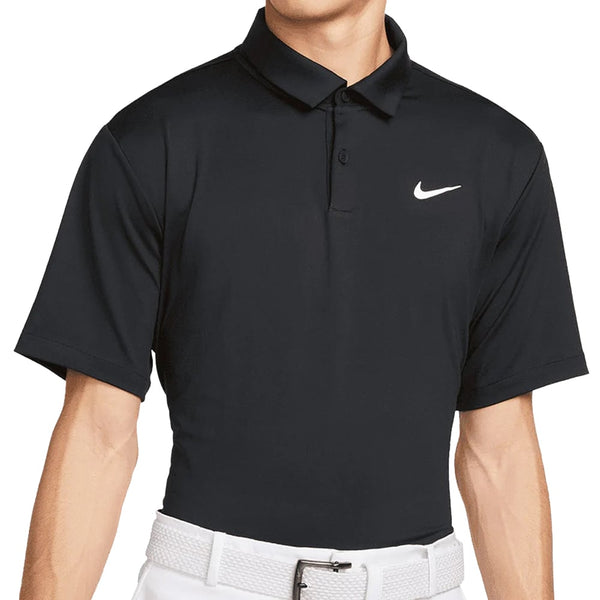 Nike Dri-FIT Tour Solid Polo Shirt - Black/White