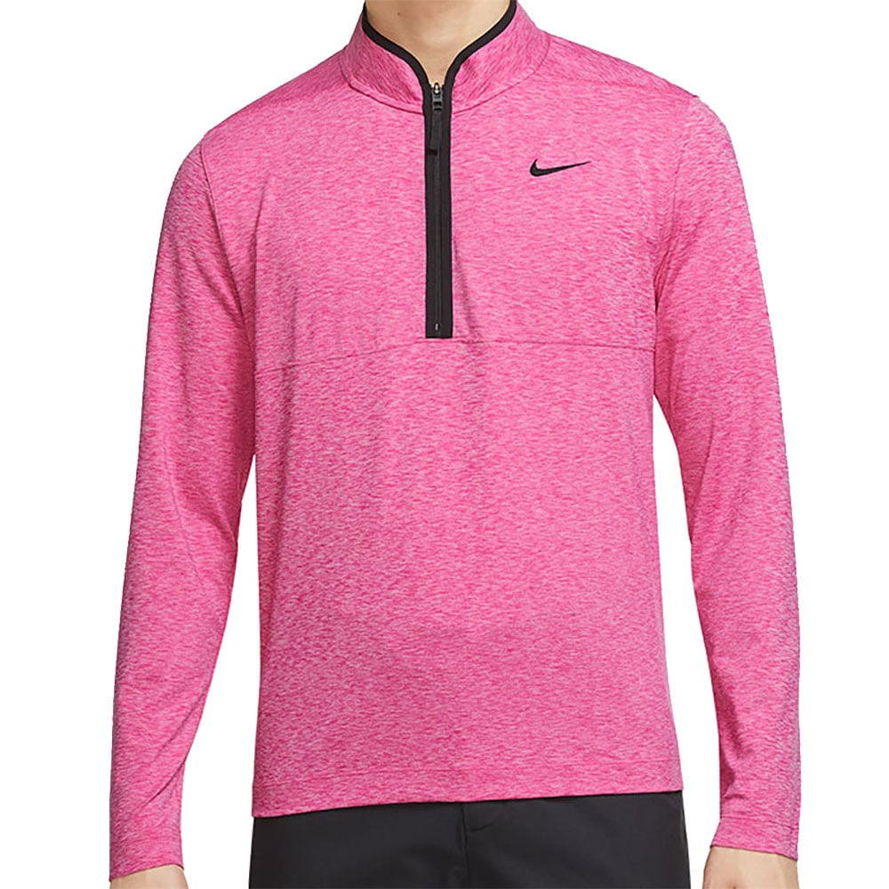 Half Zip Pullover Nike Pink Zip Up Top Nike Running Therma-FIT