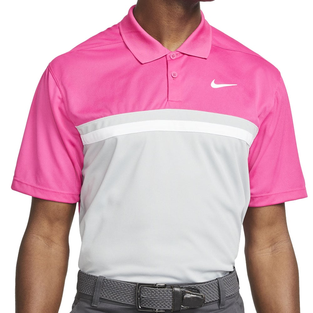 pink nike golf shirt