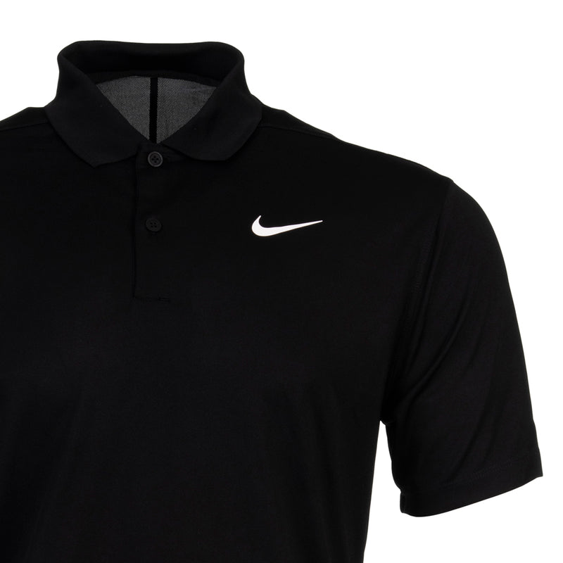Nike Dri-FIT Victory Solid Polo Shirt - Black/White