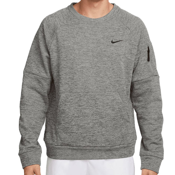 Nike Therma-FIT Crewneck Sweater - Dark Grey Heather/Black