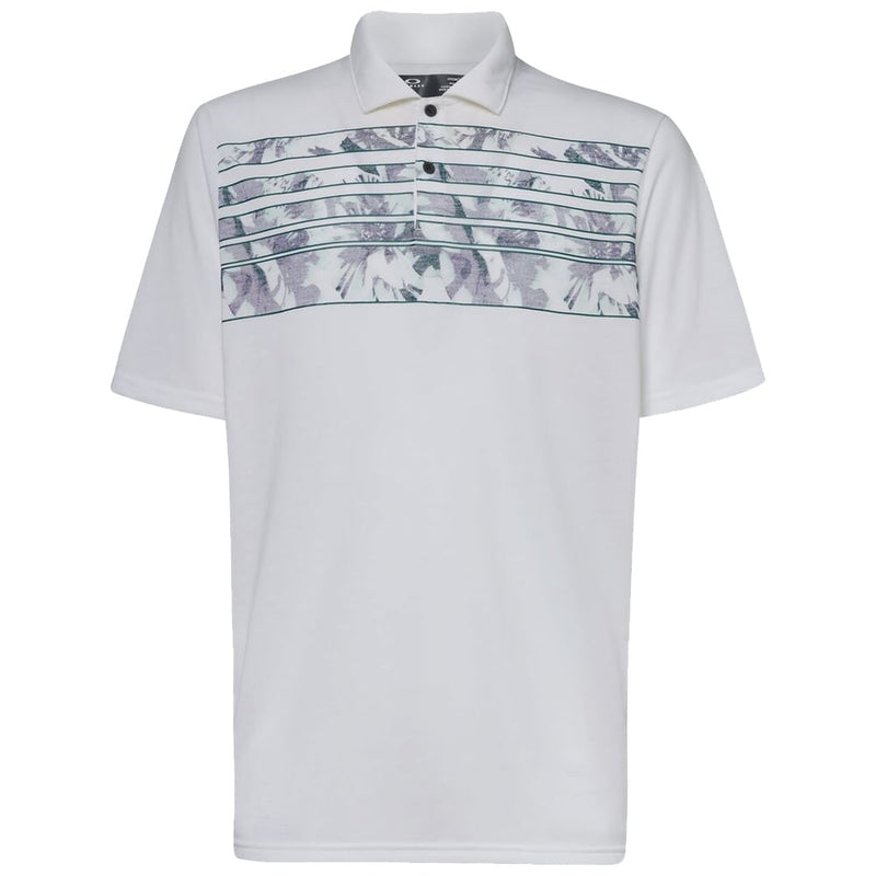 Oakley Azalea Stripe Polo Shirt - White Heather