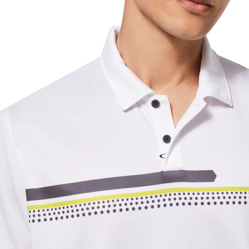 Oakley Hexsplit Stripe RC Polo Shirt - White