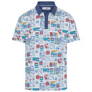 Original Penguin Pete's Stamp Roadmap Polo Shirt - Bright White
