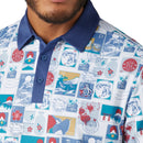 Original Penguin Pete's Stamp Roadmap Polo Shirt - Bright White