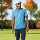 Original Penguin Dimensional "Pete"  Tee Twill Print Polo Shirt - Caribbean Sea