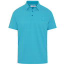 Original Penguin Dimensional "Pete"  Tee Twill Print Polo Shirt - Caribbean Sea
