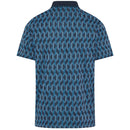 Original Penguin All Over YD Jacquard Colour Block Polo Shirt - Black Iris