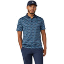 Original Penguin All Over YD Jacquard Colour Block Polo Shirt - Black Iris