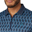 Original Penguin All Over YD Jacquard Colour Block Polo Shirt - Black Iris