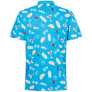 Original Penguin All-Over Oversize Polo Shirt - Mediterranean Blue