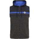 Original Penguin Full Zip Heritage Mixed Media Hoodie Gilet - Dark Caviar Heather