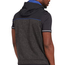 Original Penguin Full Zip Heritage Mixed Media Hoodie Gilet - Dark Caviar Heather