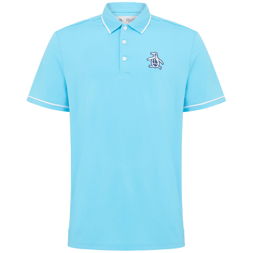 Original Penguin Heritage Piped Polo Shirt Aquarius