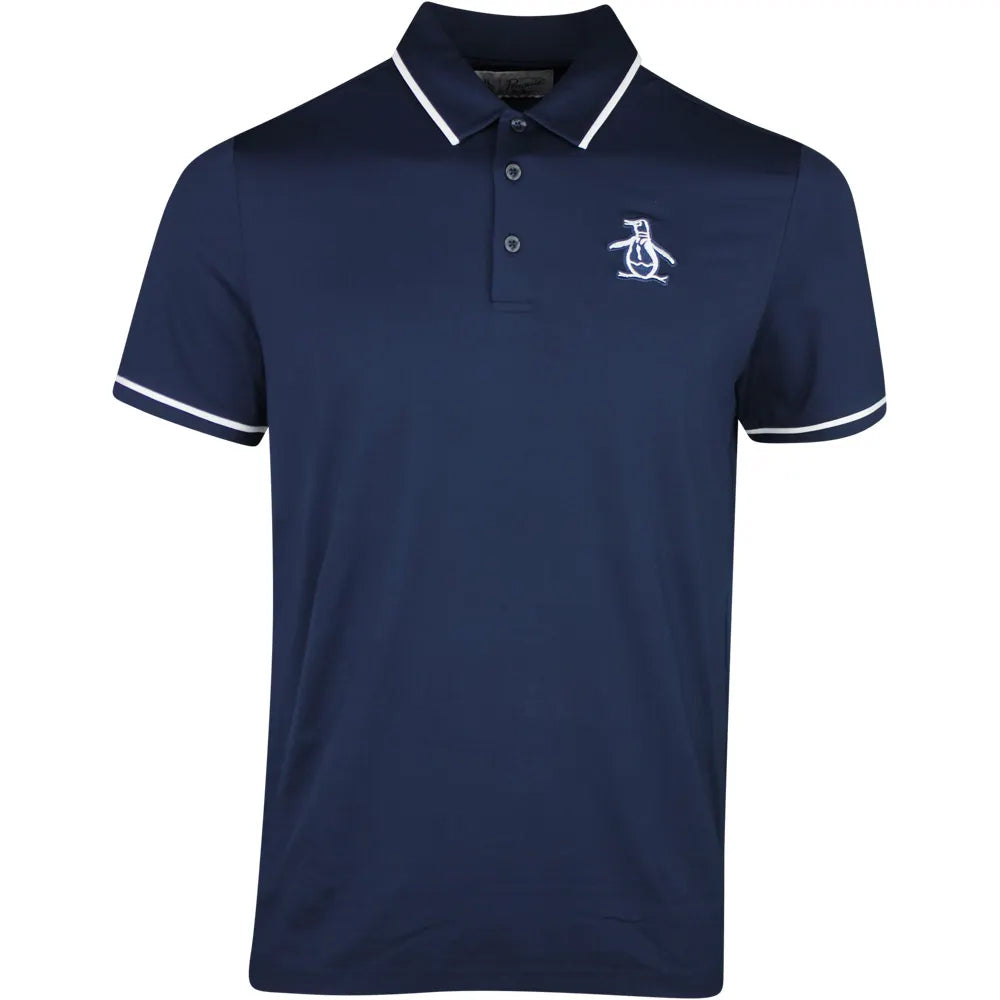 Original Penguin Heritage Piped Polo Shirt Black Iris