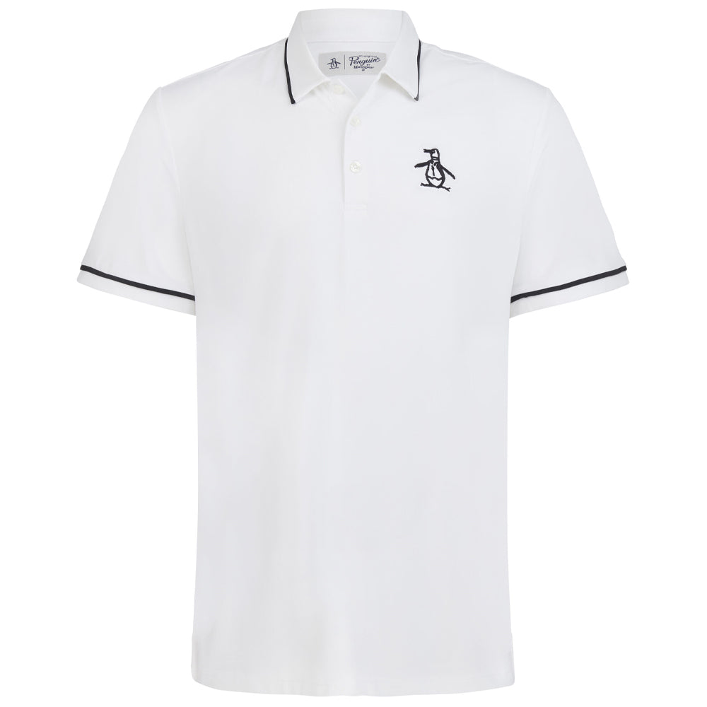 Original Penguin Heritage Piped Polo Shirt Bright White