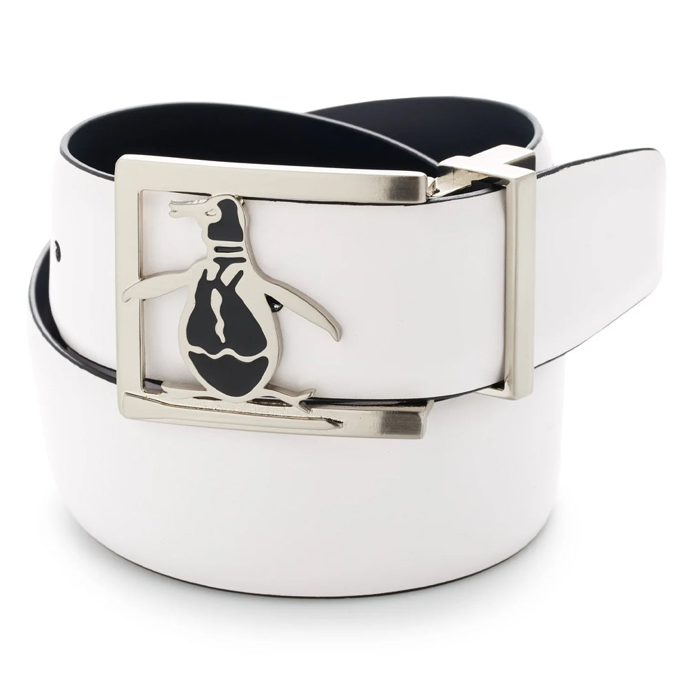 Original Penguin Reversible Leather Belt White - Main Image