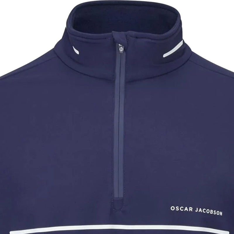 Oscar Jacobson Darwin 1/4 Zip Pullover - Navy/White