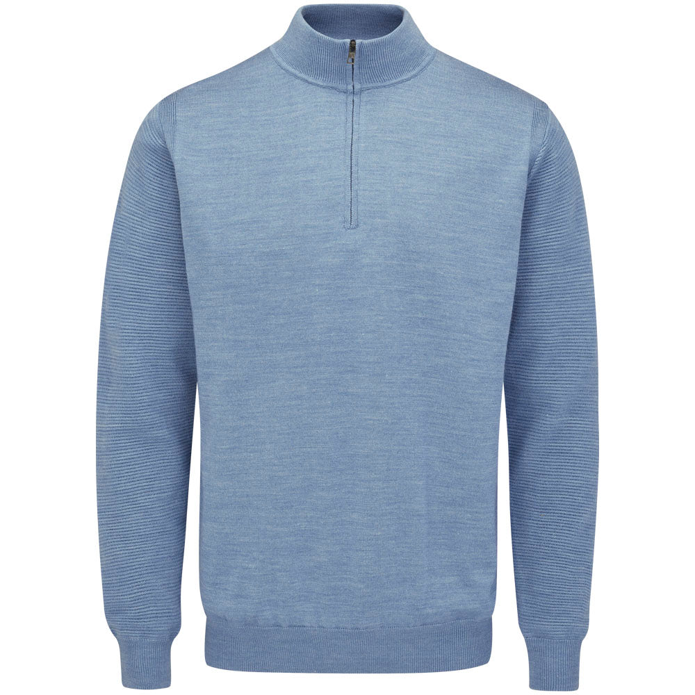 Ping Croy 1 4 Zip Pullover Stone Blue Marl