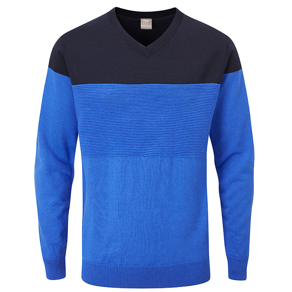 Ping Lucas V-Neck Sweater Delph Blue/Navy - Main Image