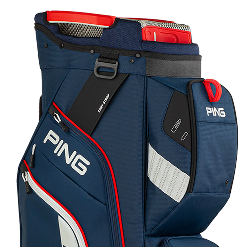 Ping Pioneer Cart Bag - Navy/Platinum/Red