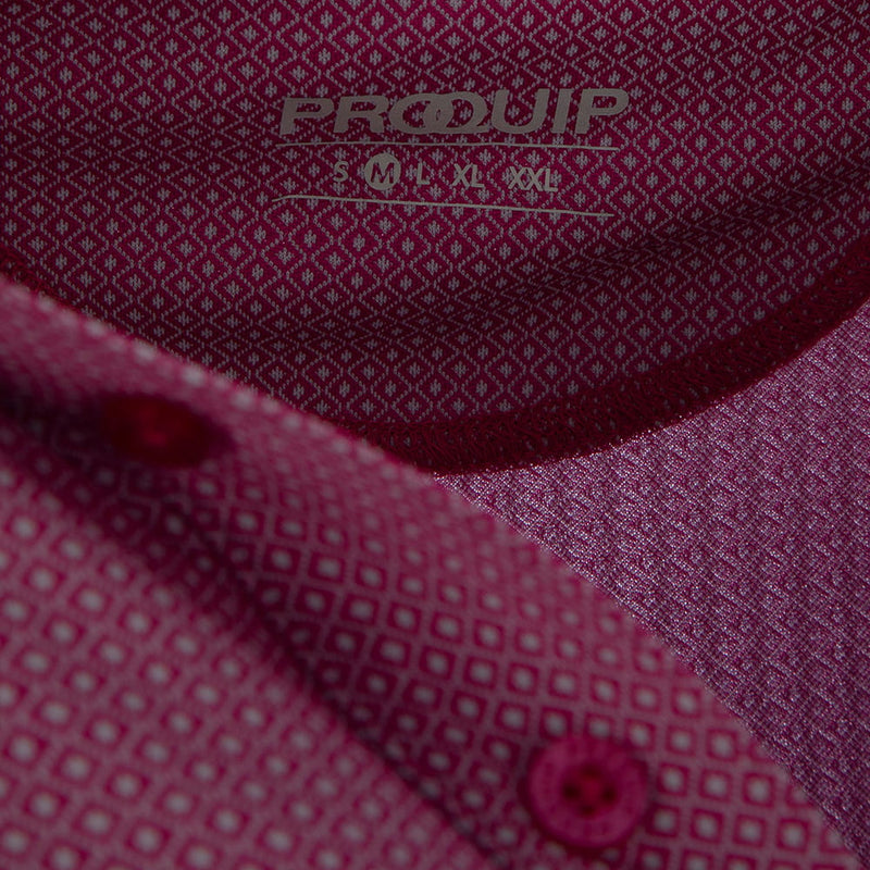 ProQuip Pro Tech Double Jacquard Polo Shirt - Festival Fuchsia