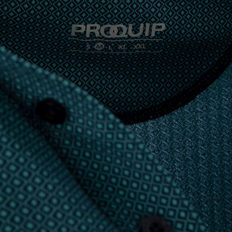 ProQuip Pro Tech Double Jacquard Polo Shirt - Navy/Porcelain