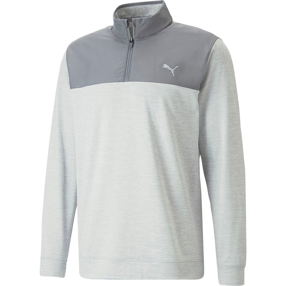 Puma Cloudspun Colour Block 1 4 Zip Pullover Quiet Shade High Rise H