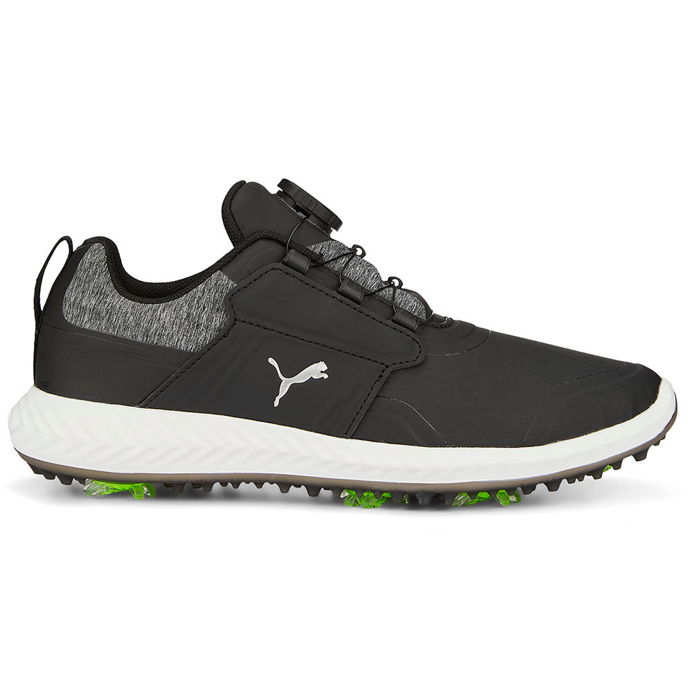 Puma Junior IGNITE PWRCAGE BOA Spiked Shoes Black Silver