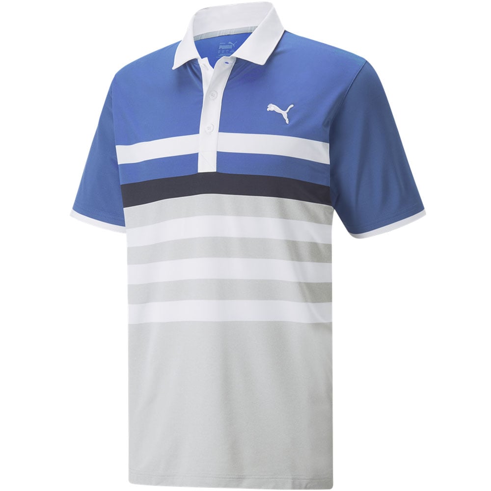 Puma MATTR One Way Polo Shirt Bright Cobalt Bright White