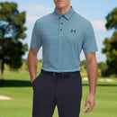 Under Armour Playoff 3.0 Stripe Polo Shirt - Ether Blue/Midnight Navy/Midnight Navy