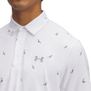 Under Armour Playoff 3.0 Printed Polo Shirt - White/Steel/Quails