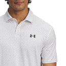 Under Armour T2G Printed Polo Shirt - White/Halo Gray/Black