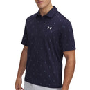 Under Armour Tee To Green Printed Polo Shirts - Midnight Navy/White
