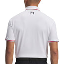 Under Armour Playoff 3.0 Rib Polo Shirt - White/Racer Red/Black