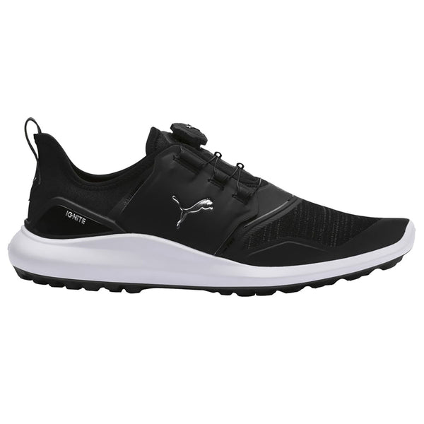 Puma Golf IGNITE NXT DISC Waterproof Spikeless Shoes - Black/Silver/White