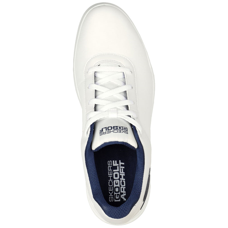 Skechers Go Golf Drive 5 Waterproof Spikeless Shoes - White/Navy