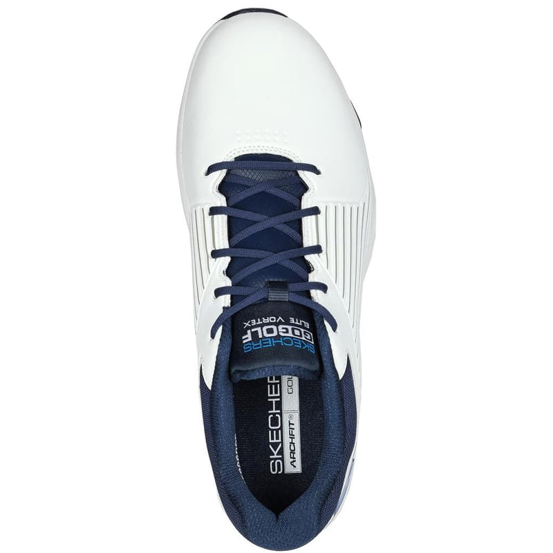 Skechers Go Golf Elite Vortex Waterproof Spiked Shoes - White/Navy/Blue