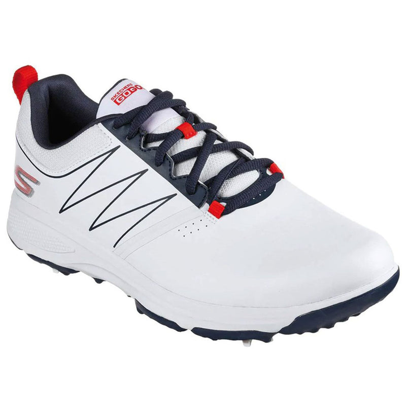 Skechers Go Golf Torque Spiked Waterproof Shoes - White/Navy/Red