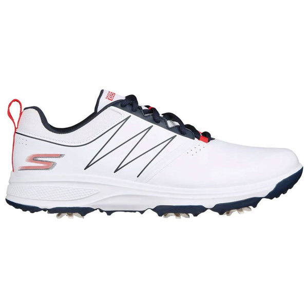 Skechers Go Golf Torque Spiked Waterproof Shoes - White/Navy/Red