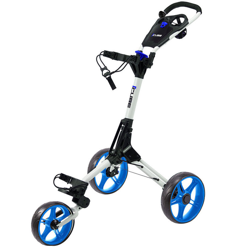 SkyMax Cube 3 3-Wheel Push Trolley - White/Blue