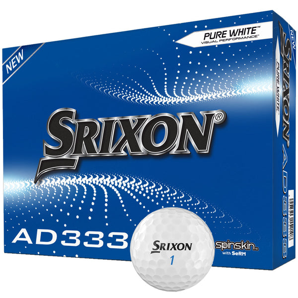 Srixon AD333 Golf Balls - Pure White - 12 Pack