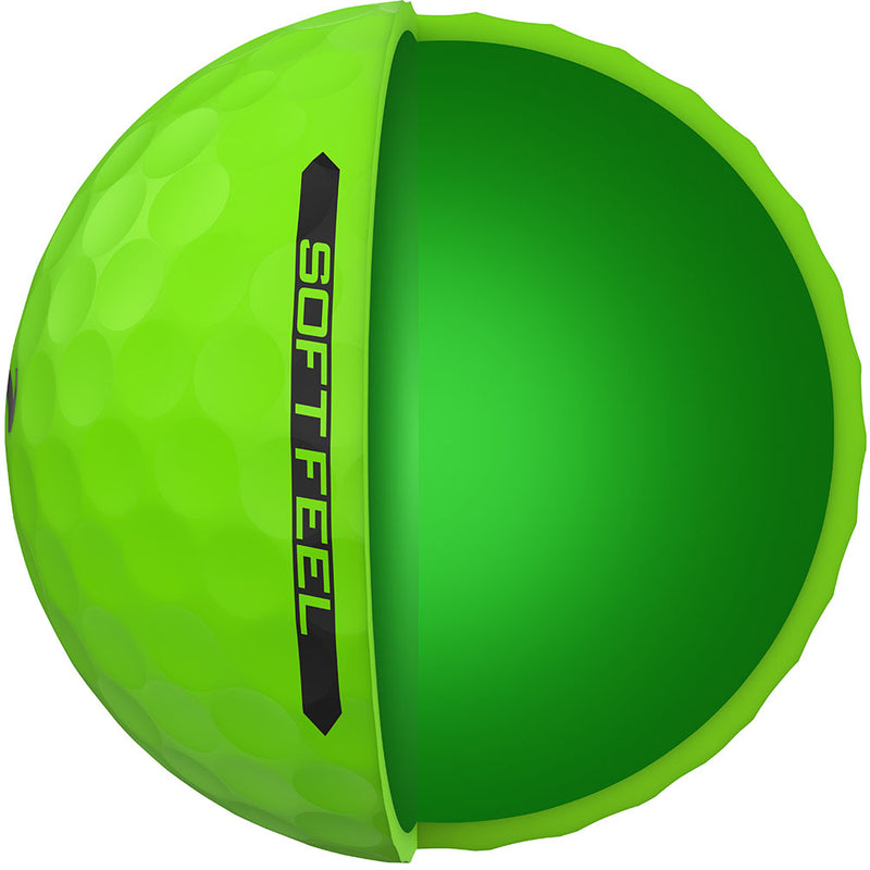 Srixon Soft Feel Golf Balls - Brite Green - 12 Pack