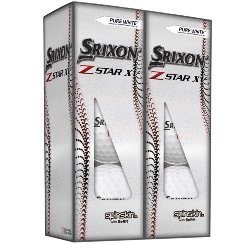 Srixon ZStar XV 7 Golf Balls Pure White 6 Pack