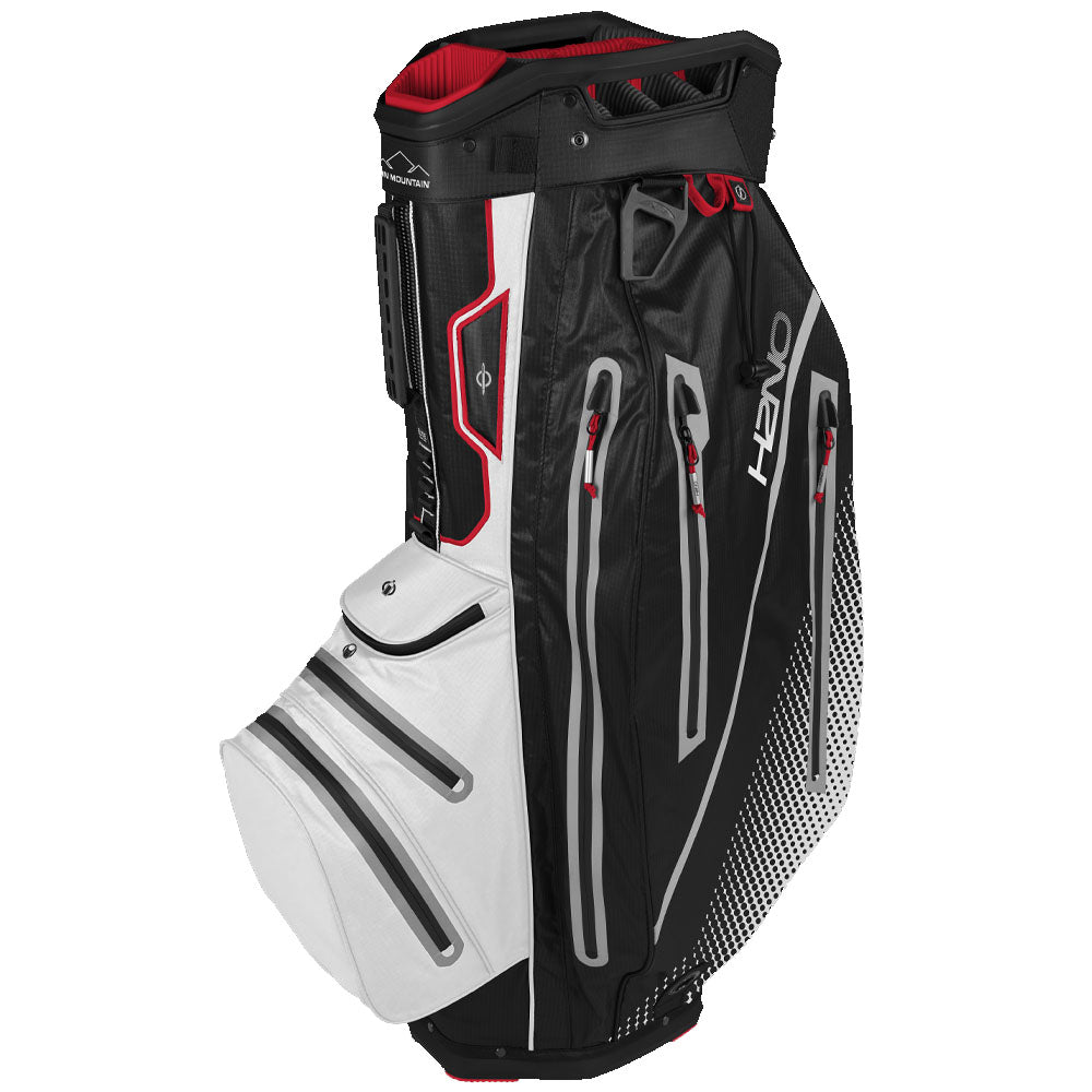 Sun Mountain H2NO Elite Waterproof Cart Bag Black/White/Red/Silver