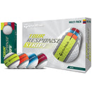 TaylorMade Tour Response Golf Balls - Stripe Multi - 12 Pack
