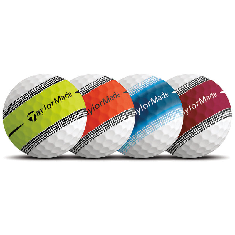 TaylorMade Tour Response Golf Balls - Stripe Multi - 12 Pack