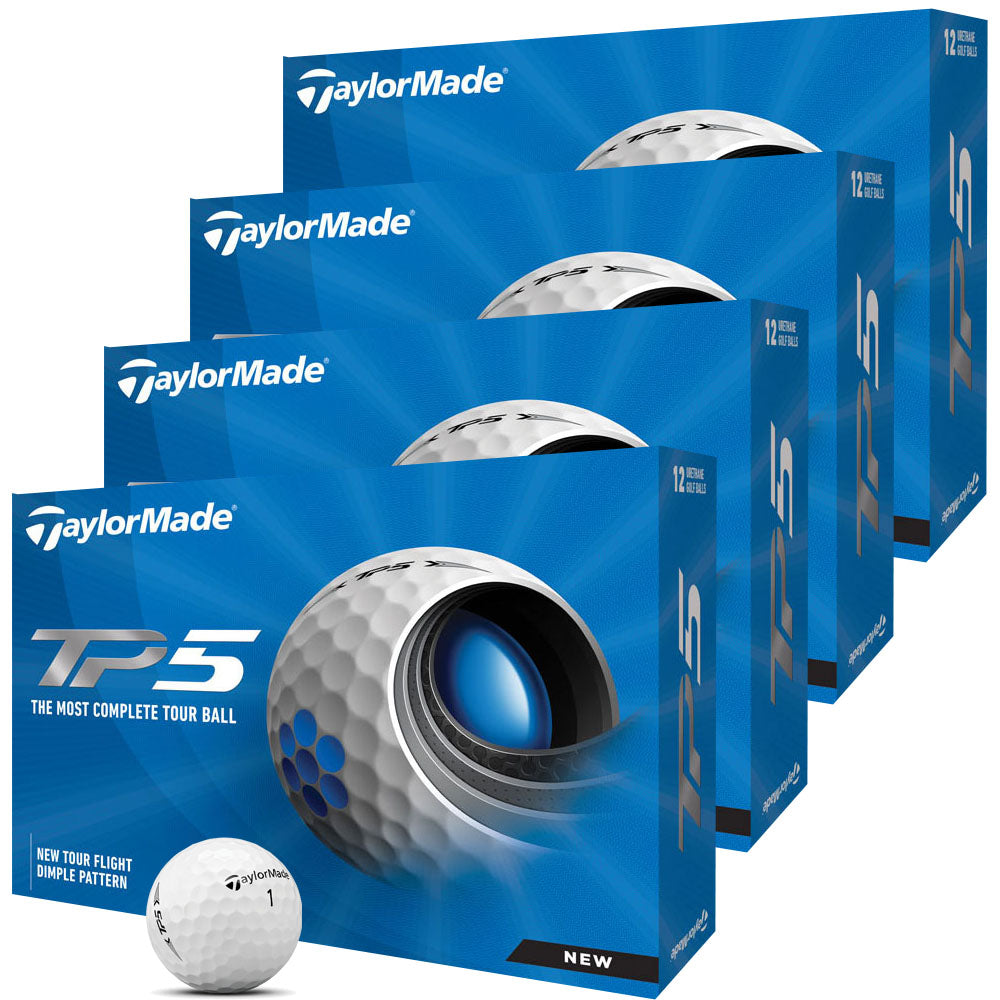 TaylorMade TP5 4 for 3 Personalised Golf Balls White
